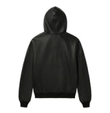 SCRIPT NAPPA LEATHER HOODIE