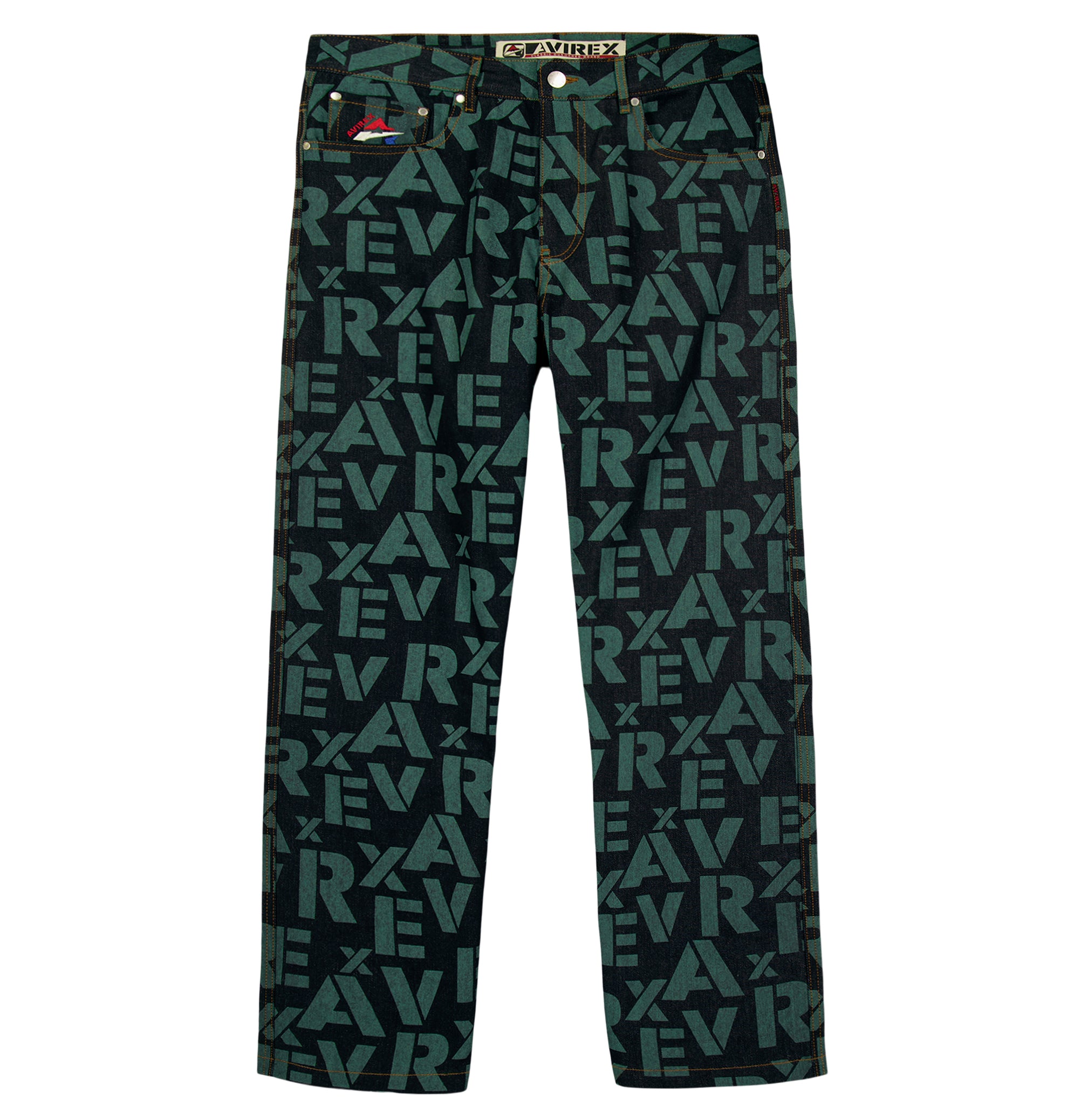 パンツ Archive Avirex USA Flags Design Denim MONOGRAM DENIM JEAN – Avirex