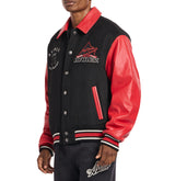 TEAM EAGLE WOOL LEATHER JACKET