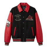 TEAM EAGLE WOOL LEATHER JACKET