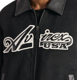 SCRIPT LEATHER JACKET