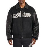 SCRIPT LEATHER JACKET