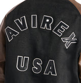 NAVAL VARSITY WOOL LEATHER JACKET