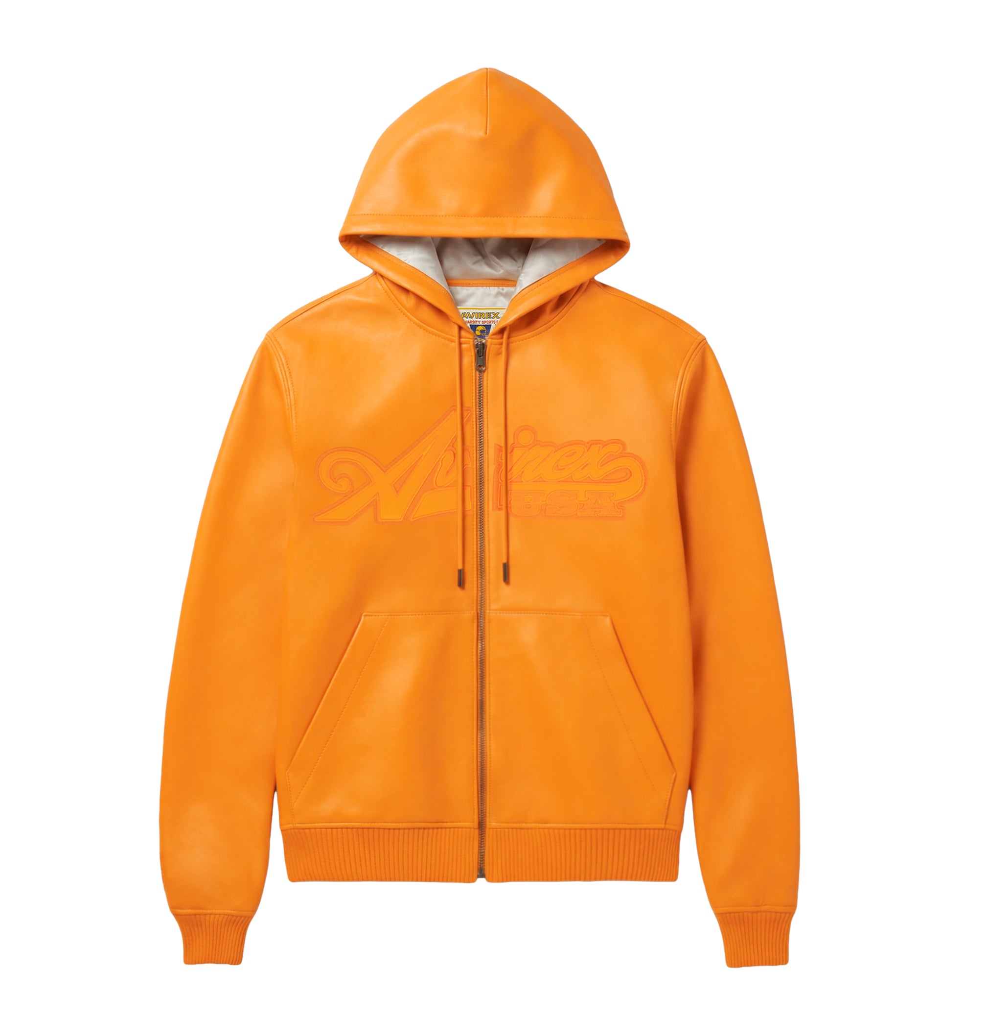 SCRIPT NAPPA LEATHER HOODIE – Avirex