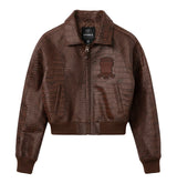 CROPPED CROC ICON JACKET