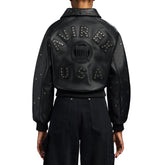 CROPPED STUDDED ICON JACKET