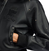 CROPPED STUDDED ICON JACKET