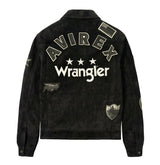 AVIREX X WRANGLER SUEDE TRUCKER JACKET