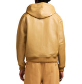 SCRIPT NAPPA LEATHER HOODIE