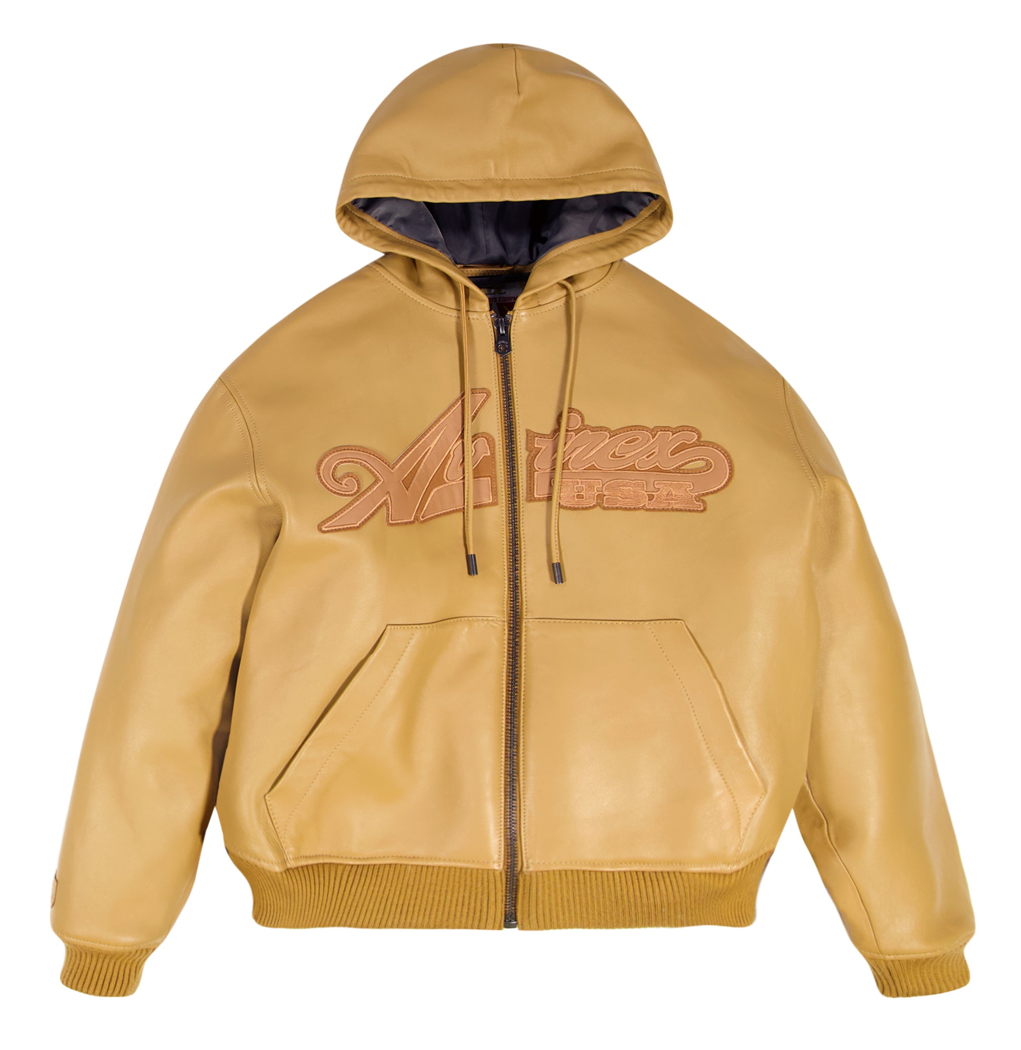 SCRIPT NAPPA LEATHER HOODIE – Avirex