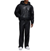 NAPPA LEATHER PUFFER HOODIE