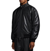REVERSIBLE NAPPA LEATHER TRACK JACKET