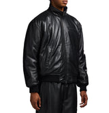 REVERSIBLE NAPPA LEATHER TRACK JACKET