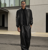 REVERSIBLE NAPPA LEATHER TRACK JACKET