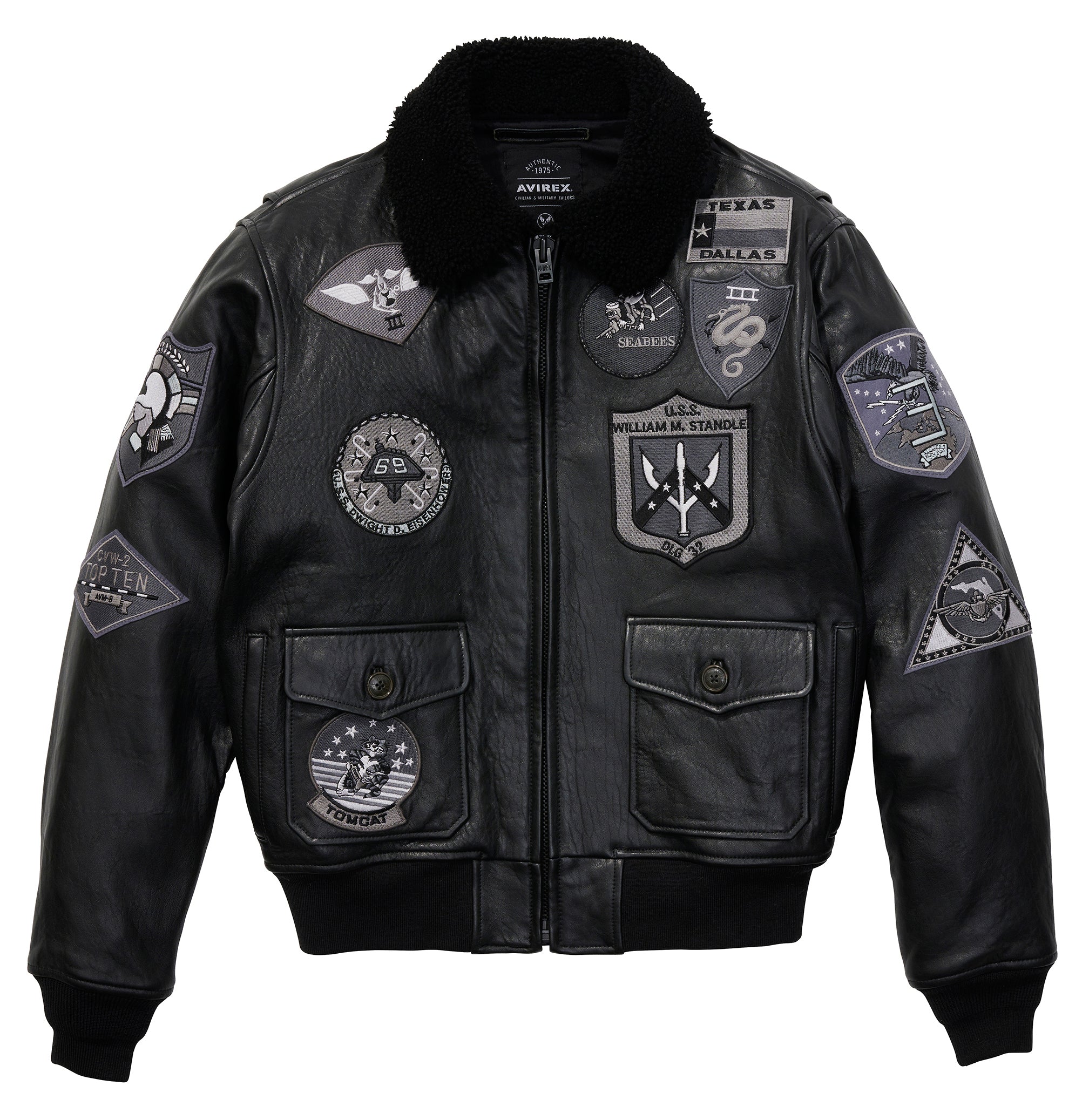 スペシャルSET価格 AVIREX SHEEP AVIATOR JACKET TOM CAT 黒 L | sbi ...