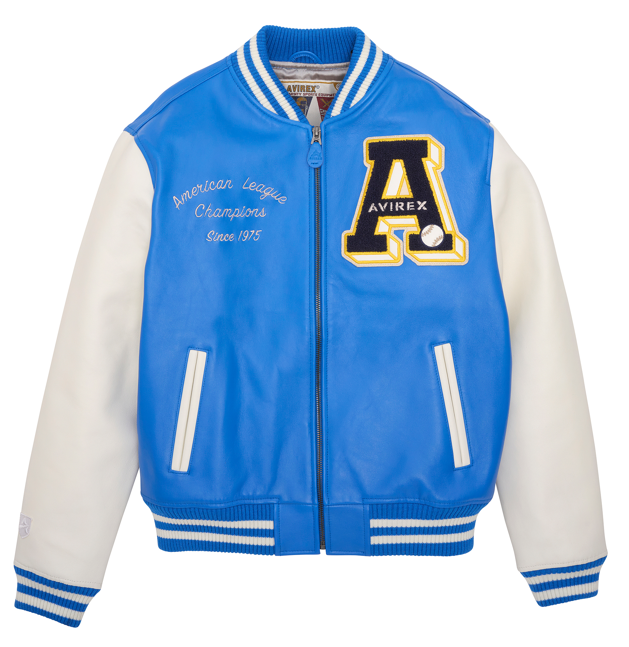Blue baseball jacket hot sale