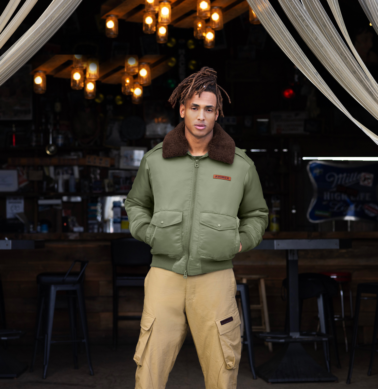 SKY CHARMER B-15 NYLON BOMBER JACKET – Avirex