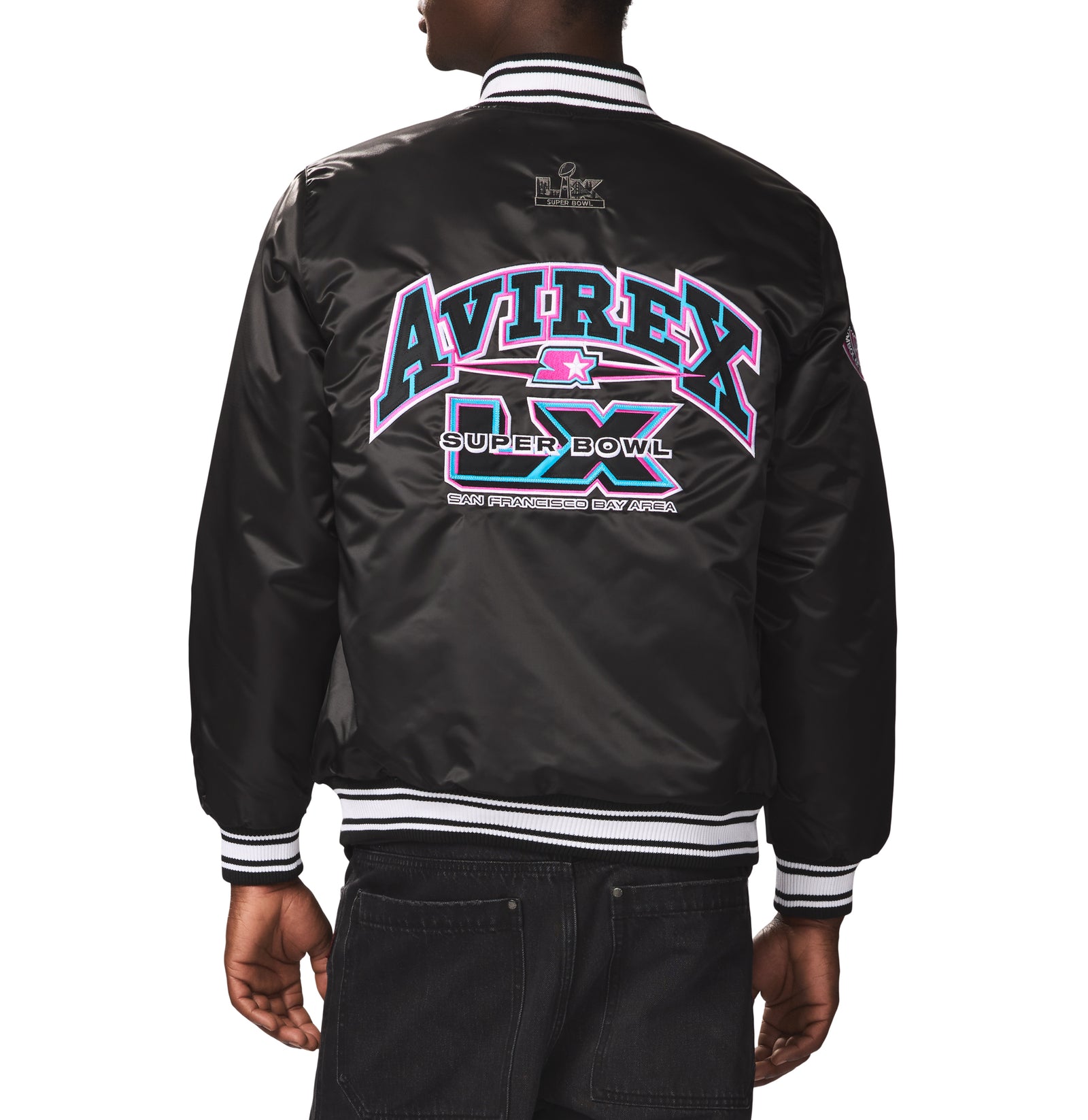 AVIREX X STARTER SUPER BOWL LX SATIN JACKET – Avirex