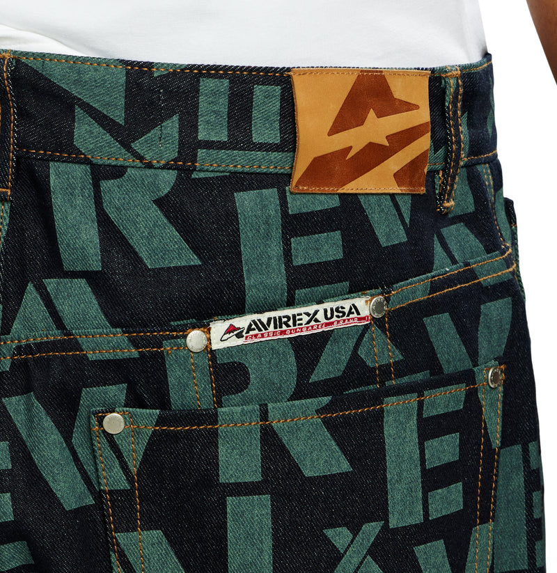 MONOGRAM DENIM JEAN – Avirex