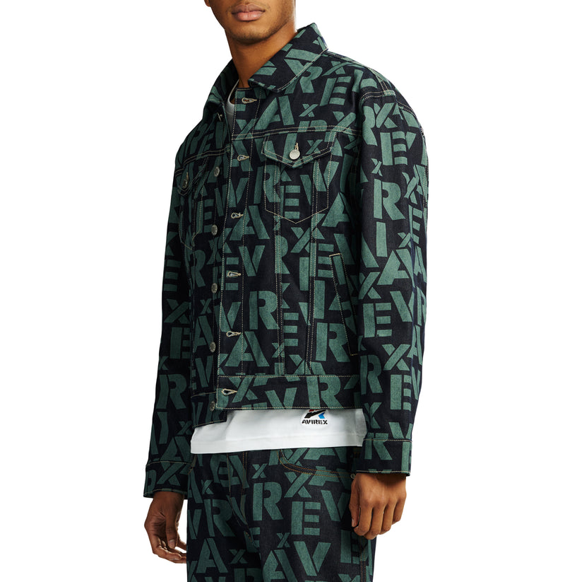 MONOGRAM DENIM JACKET – Avirex