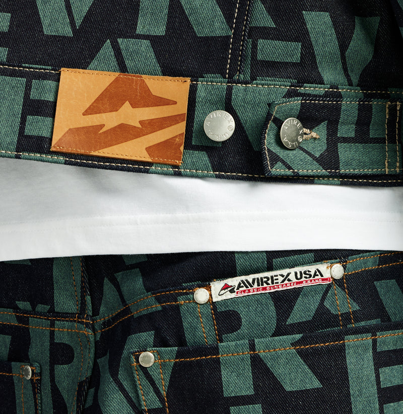 MONOGRAM DENIM JACKET – Avirex