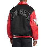 TEAM EAGLE WOOL LEATHER JACKET