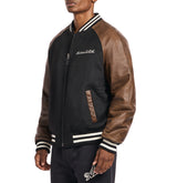 NAVAL VARSITY WOOL LEATHER JACKET
