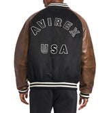 NAVAL VARSITY WOOL LEATHER JACKET
