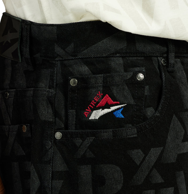 MONOGRAM DENIM SHORT – Avirex