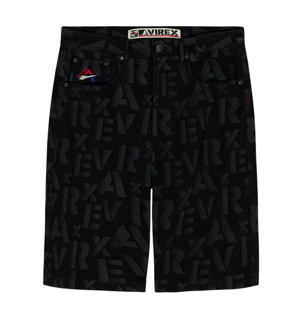 WDS × XXX (monogram) SWEAT SHORTS﻿ Mサイズ MONOGRAM DENIM SHORT – Avirex