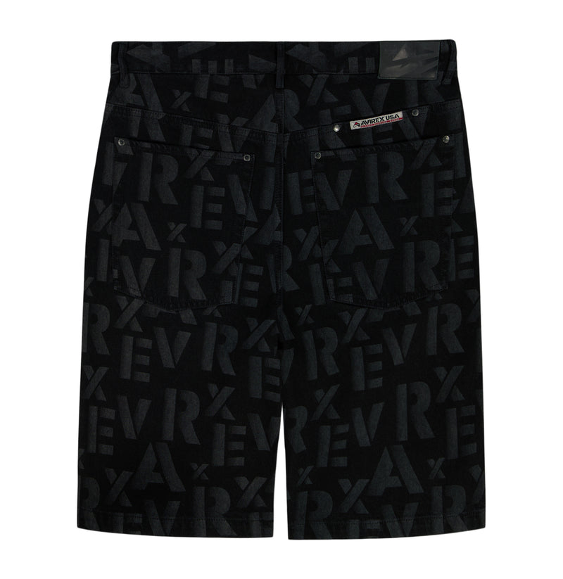 MONOGRAM DENIM SHORT – Avirex