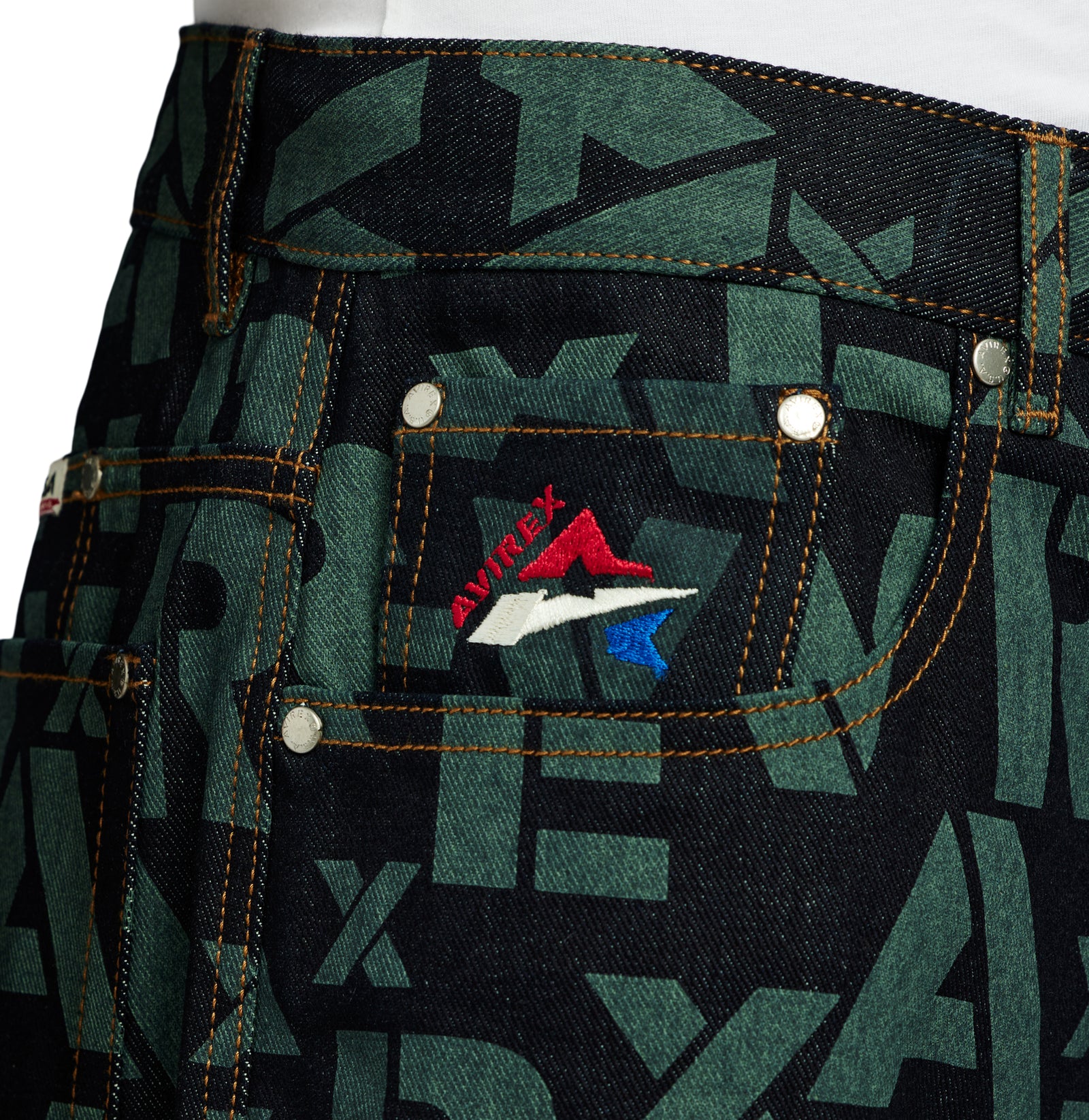 MONOGRAM DENIM SHORT – Avirex
