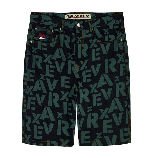 MONOGRAM DENIM SHORT – Avirex