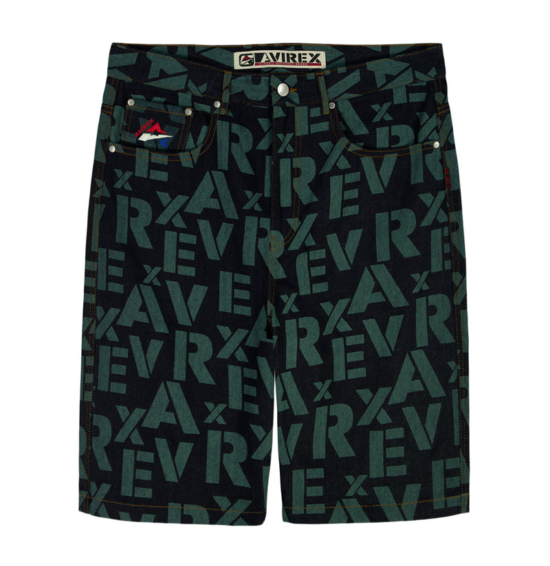 MONOGRAM DENIM SHORT – Avirex