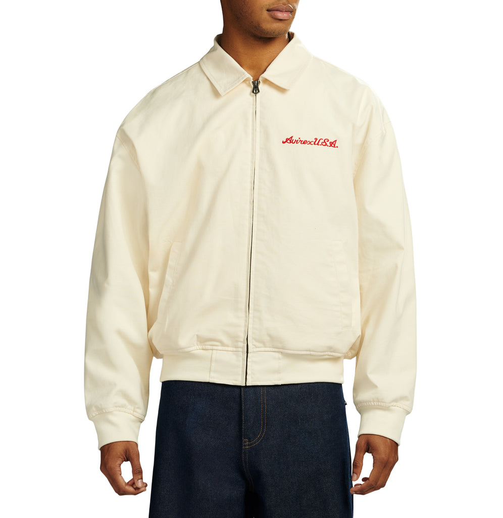 ジャケット・アウター AVIREX GATV-5005 flight jacket White TWILL A-2 JACKET – Avirex