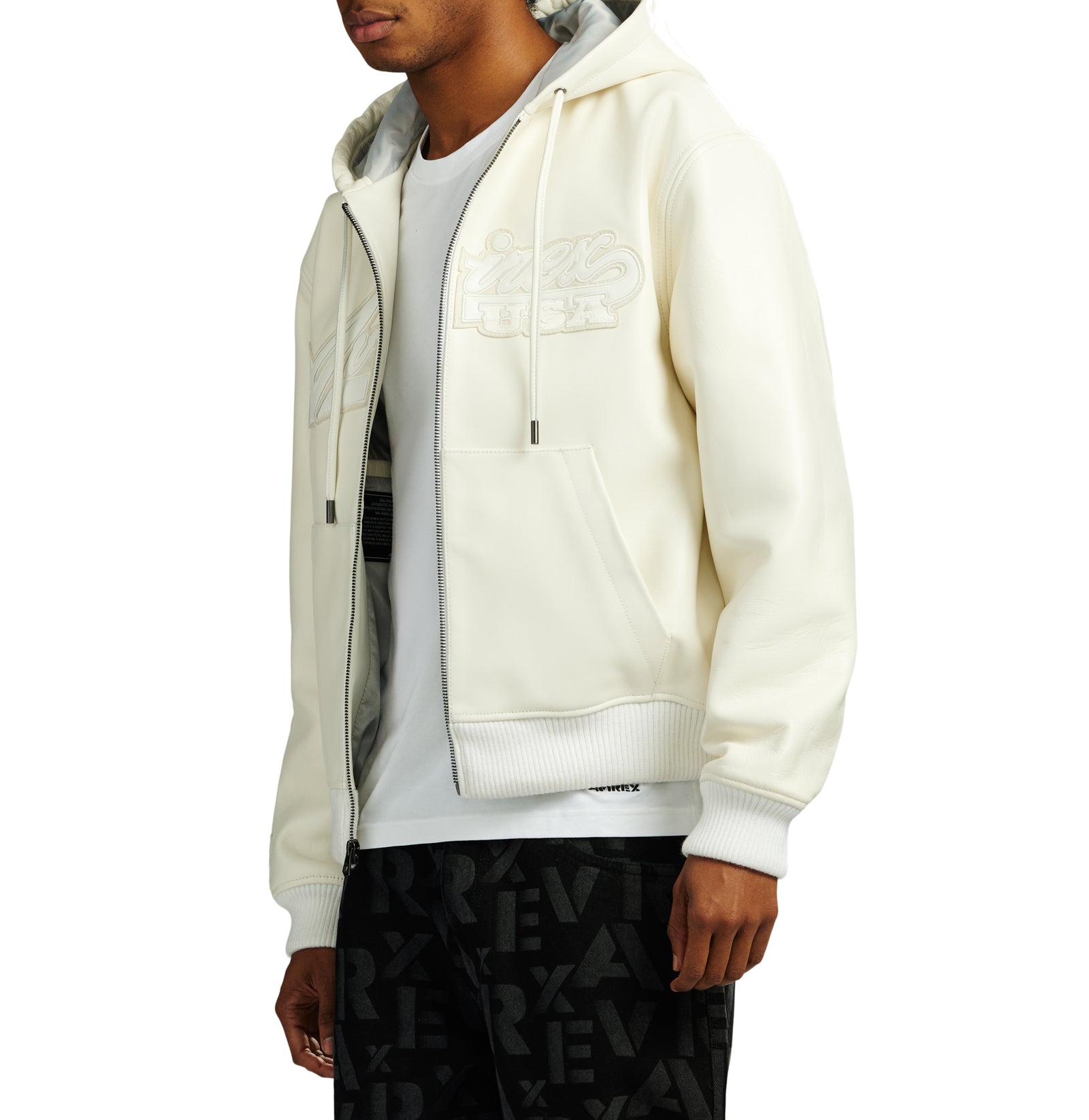SCRIPT NAPPA LEATHER HOODIE – Avirex