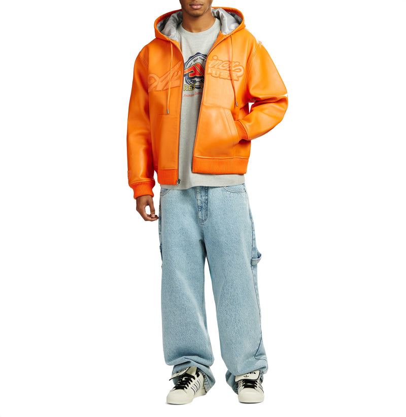 SCRIPT NAPPA LEATHER HOODIE – Avirex