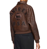 CROPPED CROC ICON JACKET