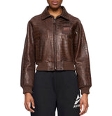 CROPPED CROC ICON JACKET
