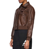 CROPPED CROC ICON JACKET
