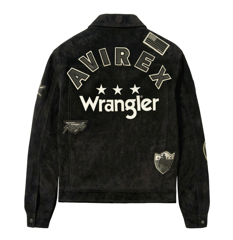 AVIREX X WRANGLER SUEDE TRUCKER JACKET – Avirex