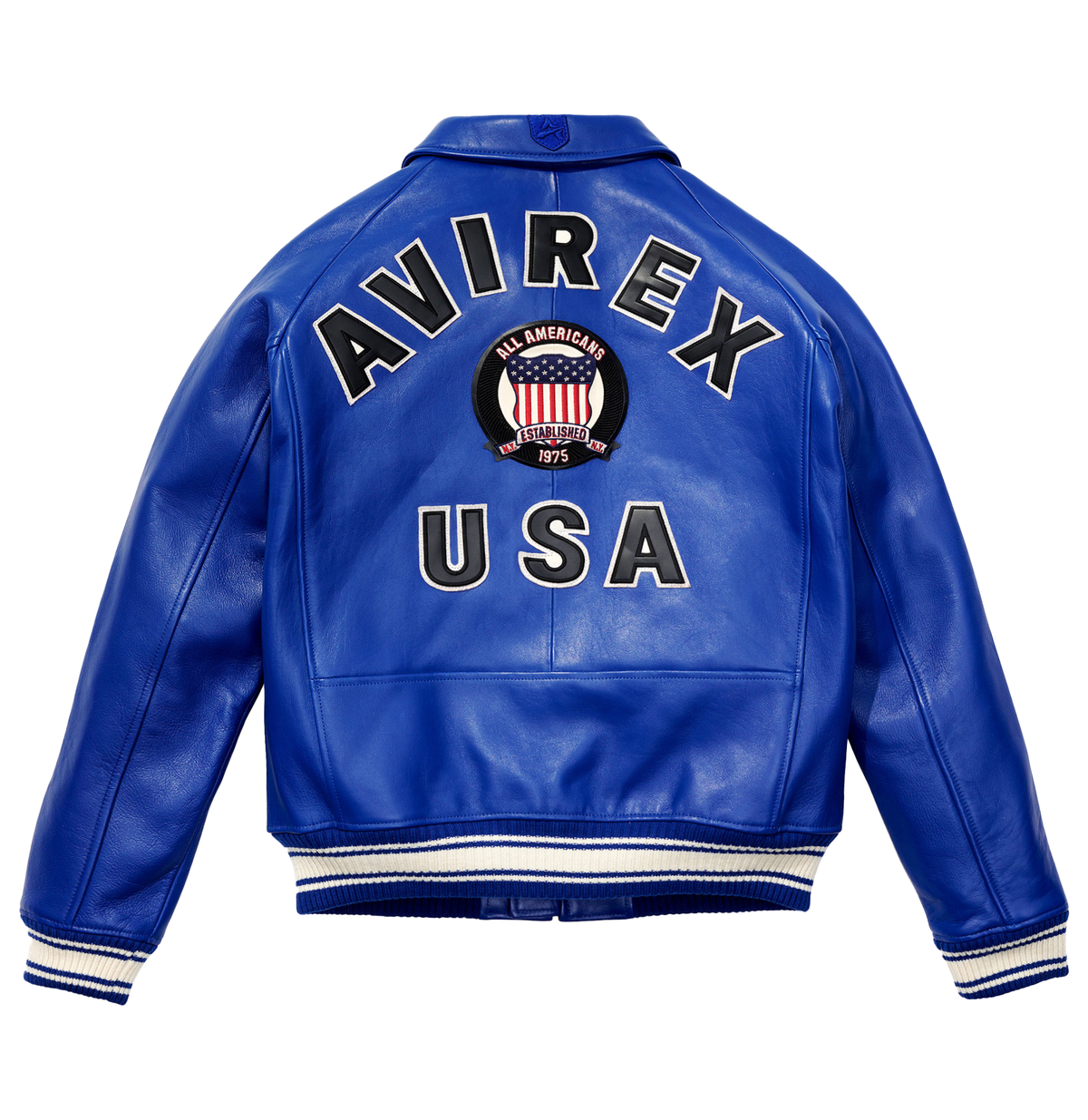 AVIREX U.S.A. ホワイトフェイクレザージャケット 5XL - メルカリ