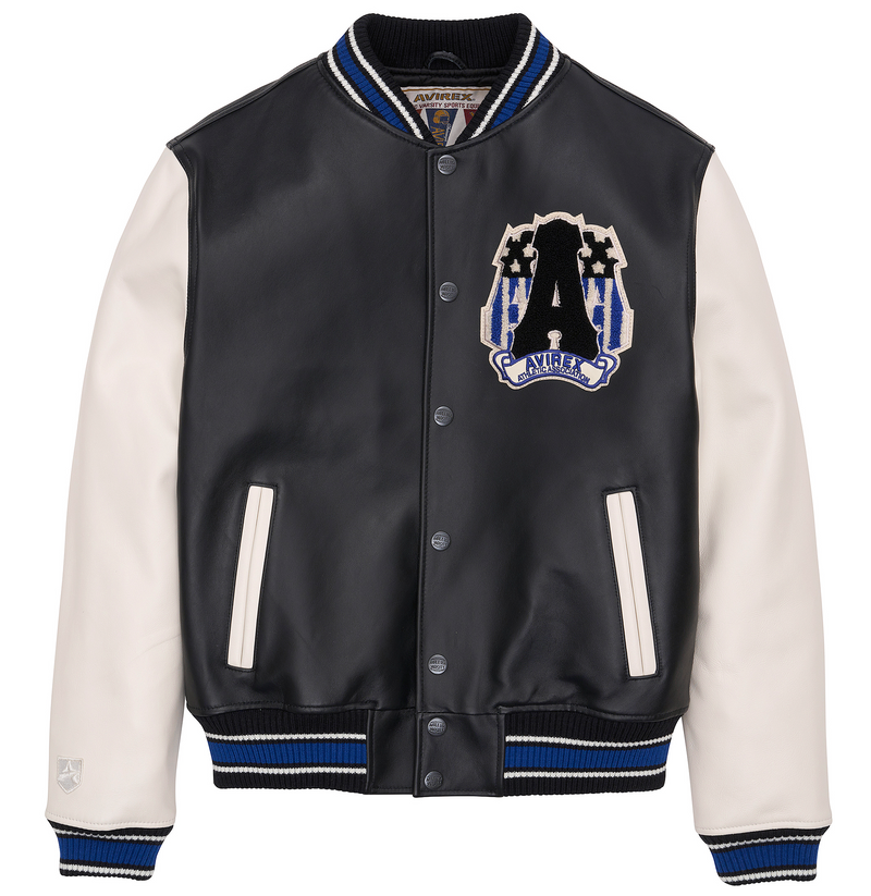 Varsity jacket sales black and grey