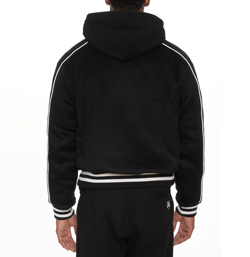 Avirex Men s Wool Rider Logo Jacket Black