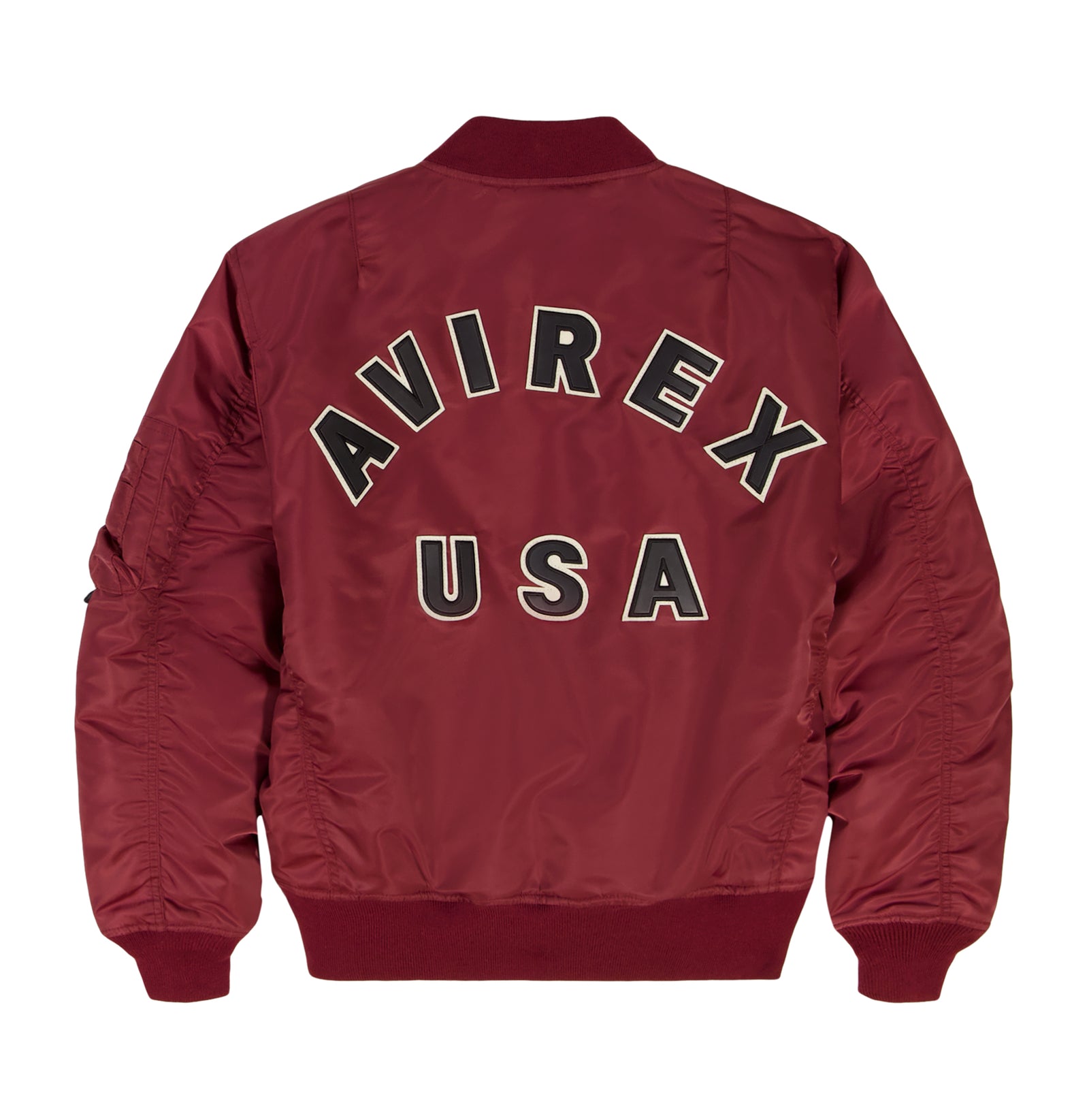 909 AVIREX立体USAロゴY2K極太ボリューム中綿MA1裏オレンジカーキ MA-1 NYLON BOMBER JACKET – Avirex