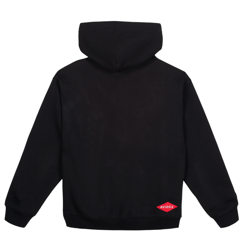 Avirex black and red hoodie hotsell