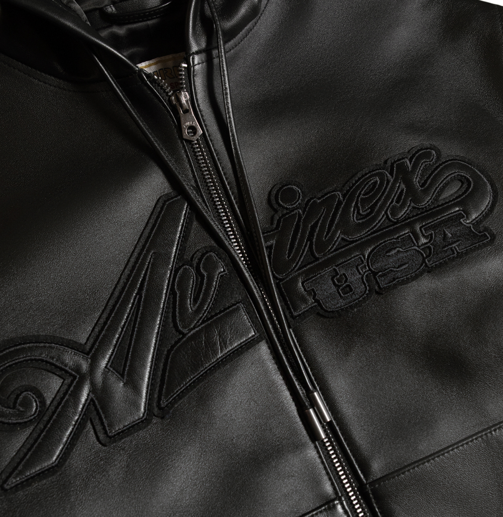 SCRIPT NAPPA LEATHER HOODIE – Avirex SCRIPT NAPPA LEATHER HOODIE – Avirex