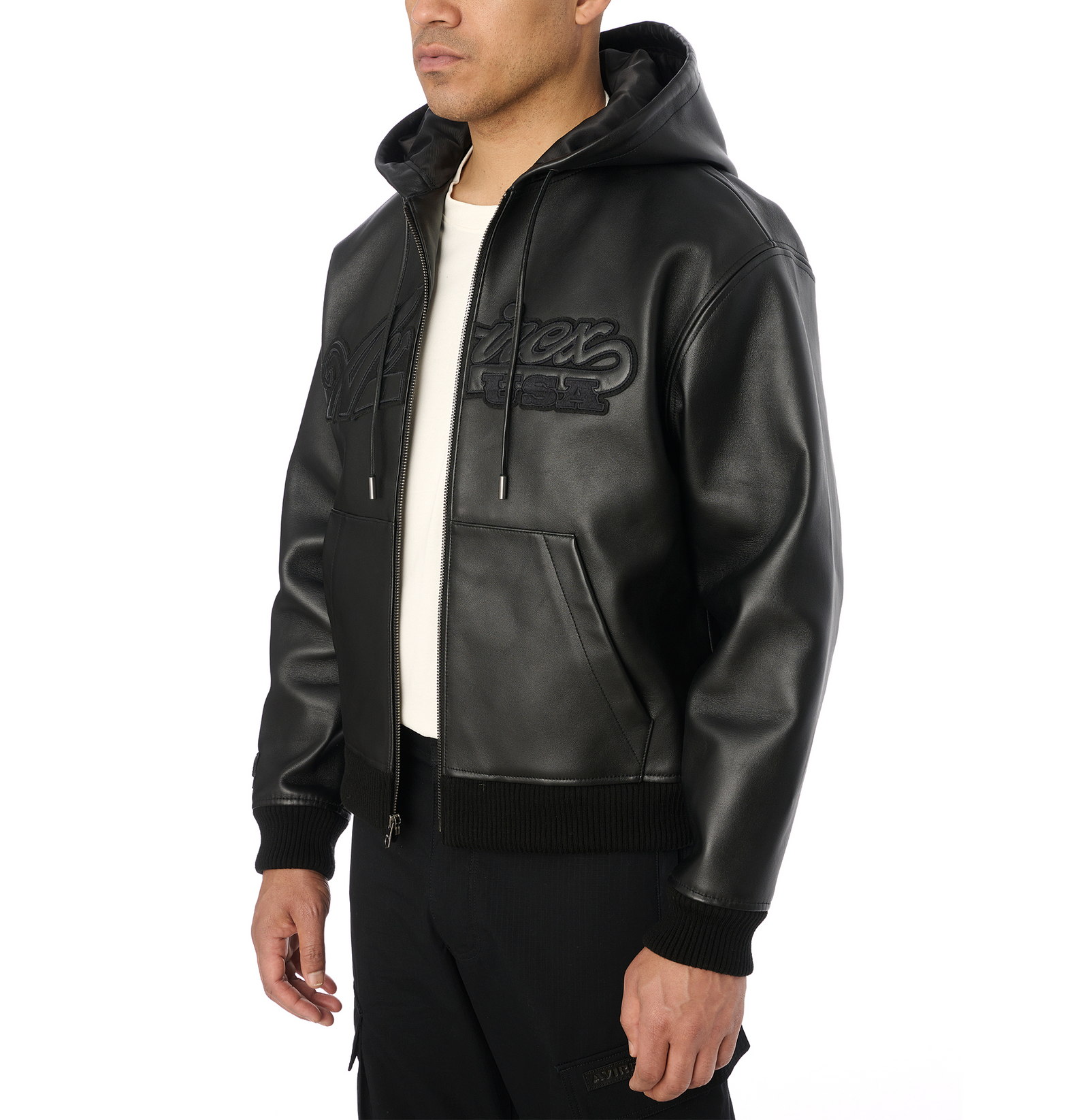 AVIREX leather hoodie レザー パーカー サイズL SCRIPT NAPPA LEATHER HOODIE – Avirex