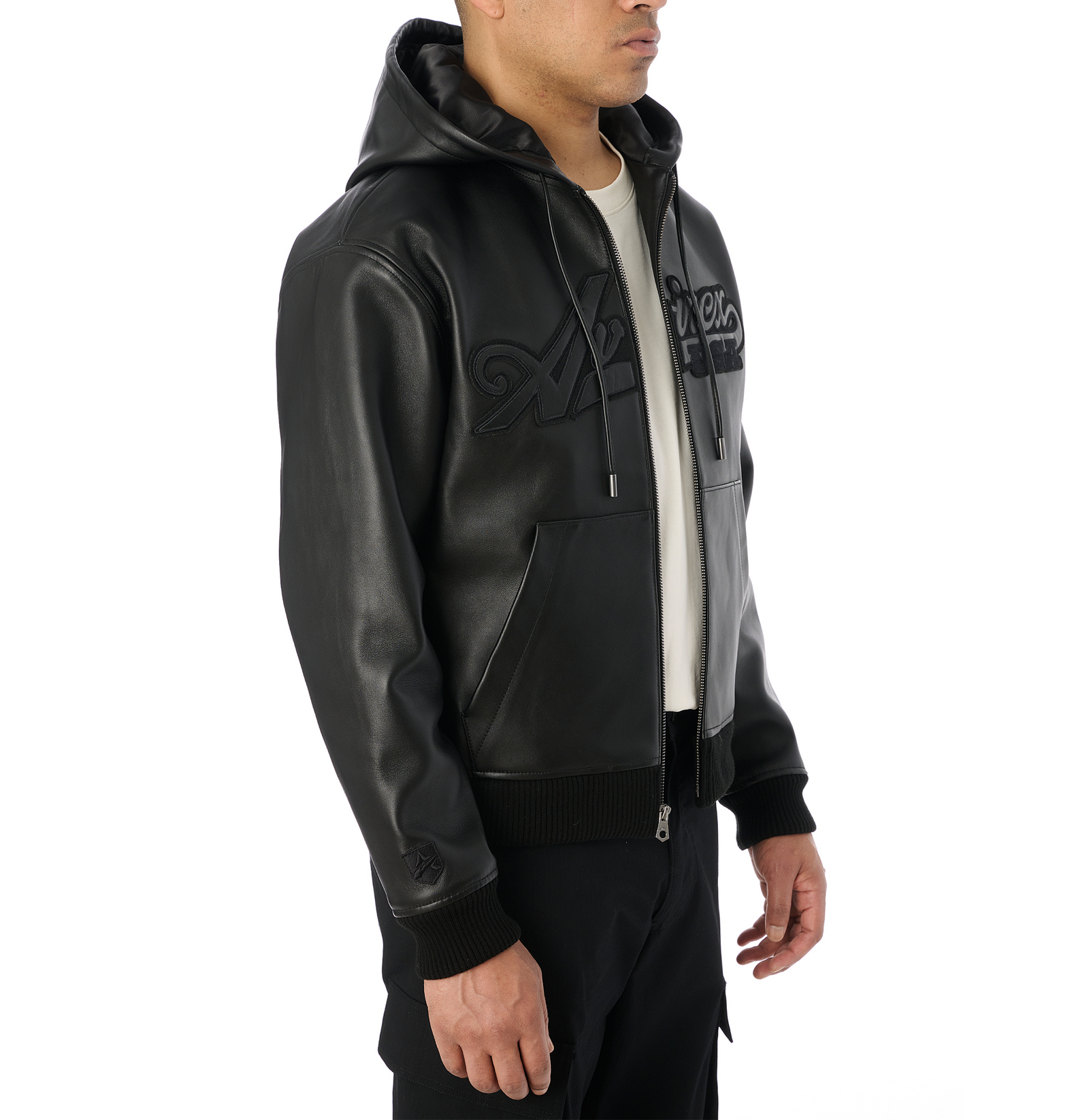SCRIPT NAPPA LEATHER HOODIE – Avirex