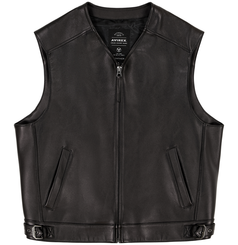 RIDER LEATHER VEST Avirex